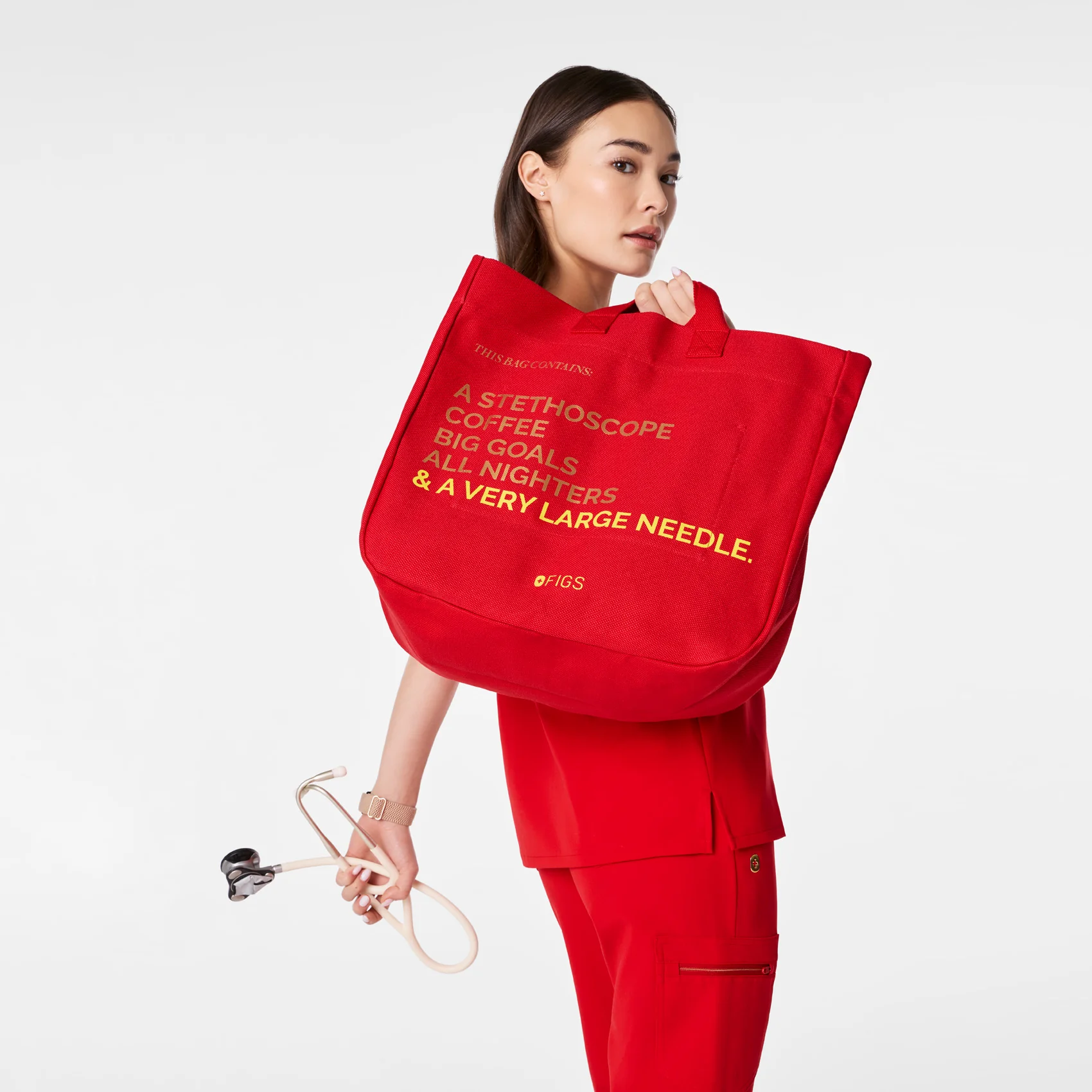 Pop Red Lunar New Year A Very Large Needle Tote - Image 4