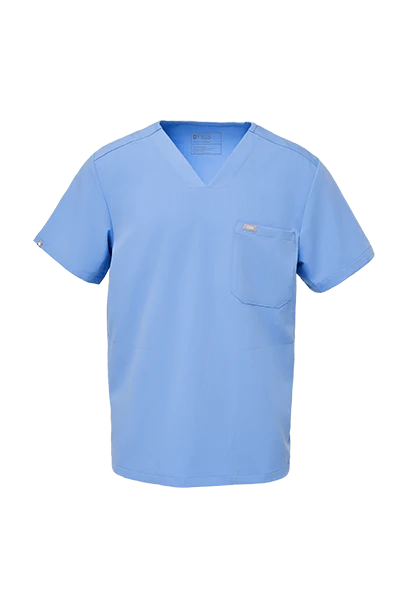 Men's Ceil Blue Chisec™ - Three-Pocket Scrub Top - Image 12