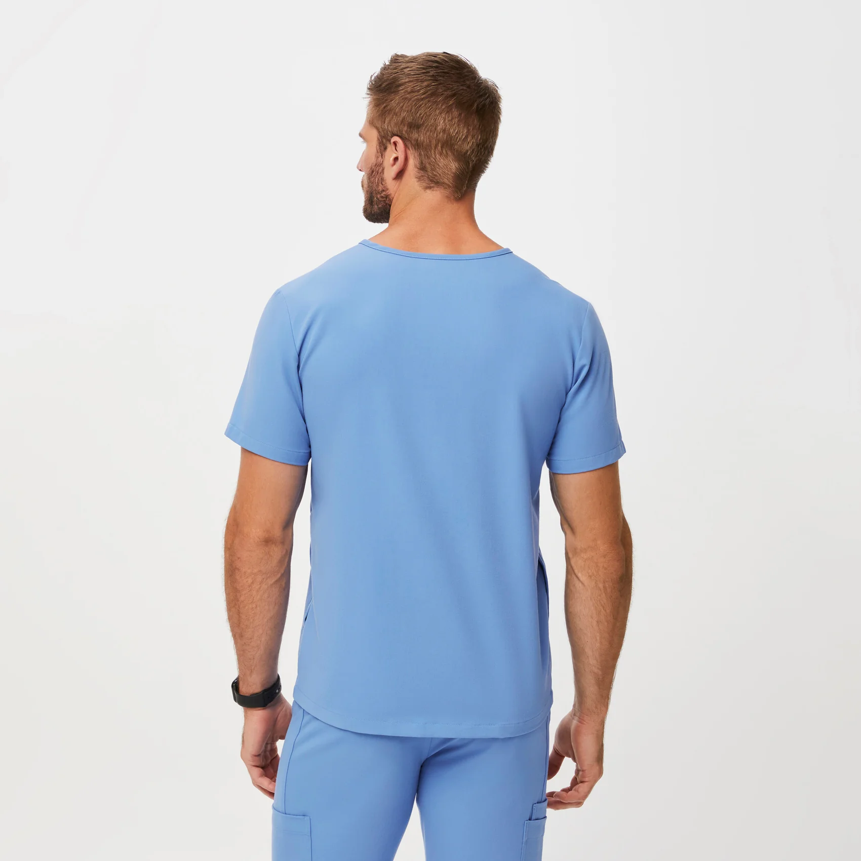 Men's Ceil Blue Chisec™ - Three-Pocket Scrub Top - Image 3