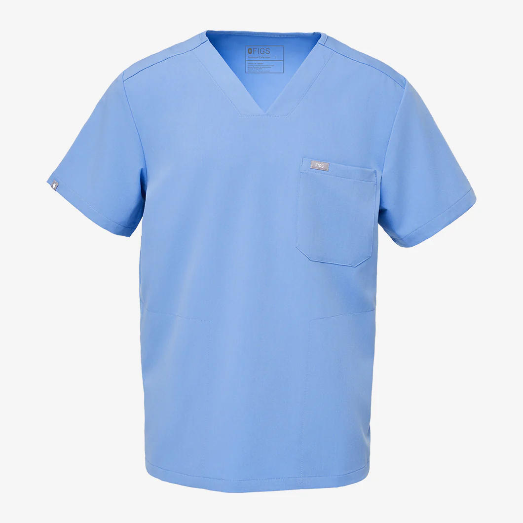 Men's Ceil Blue Chisec™ - Three-Pocket Scrub Top - Image 9