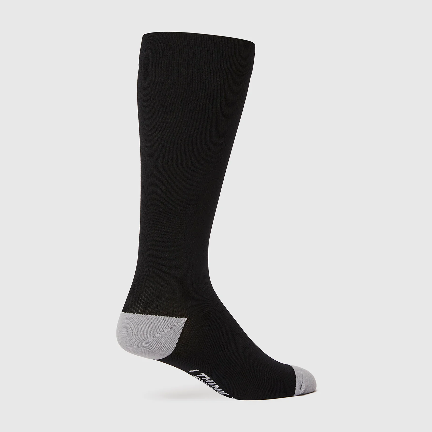 Men's Black Solid Compression Socks - Image 3