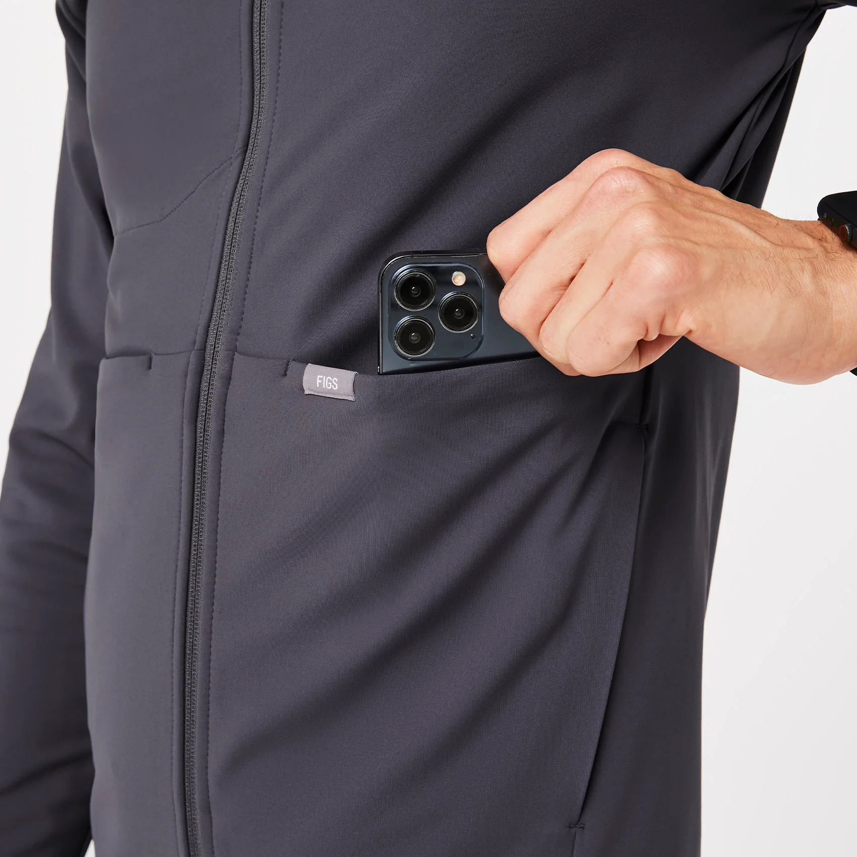 men's Charcoal On-Shift ContourKnit Jacket™ - Image 6