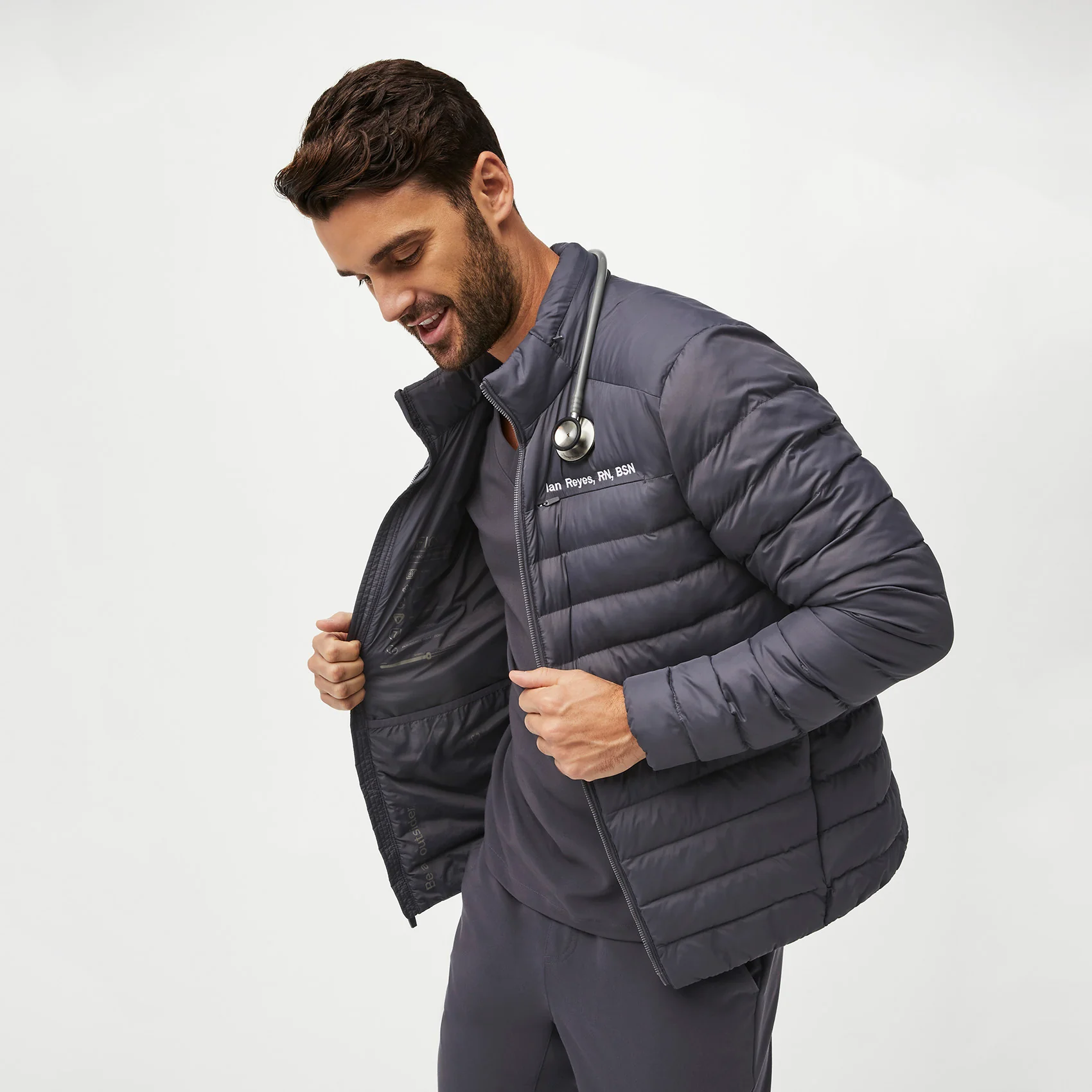 men's Charcoal On-Shift™ Packable - Puffer Jacket - Image 10