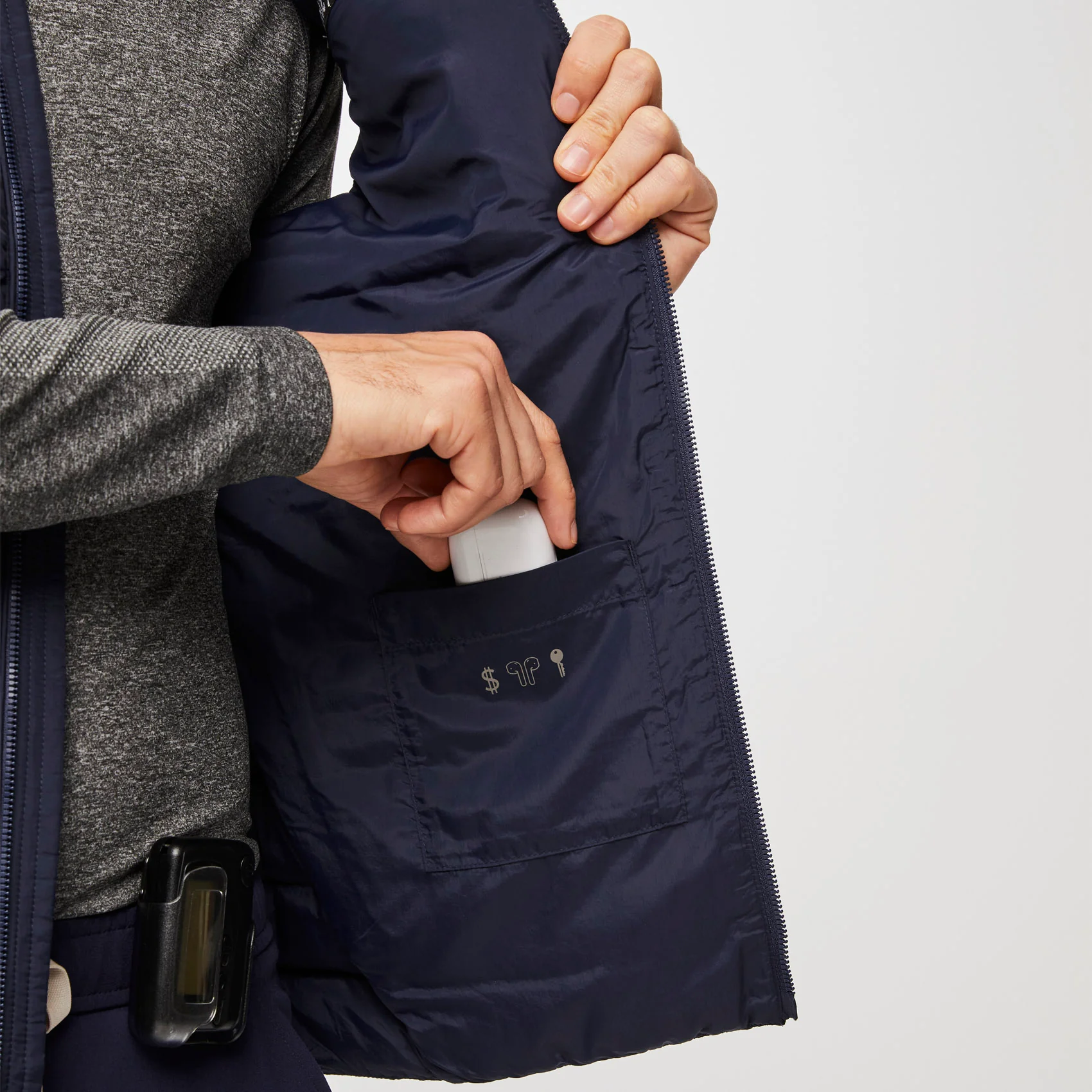 men's Navy On-Shift™ Packable - Puffer Vest - Image 8