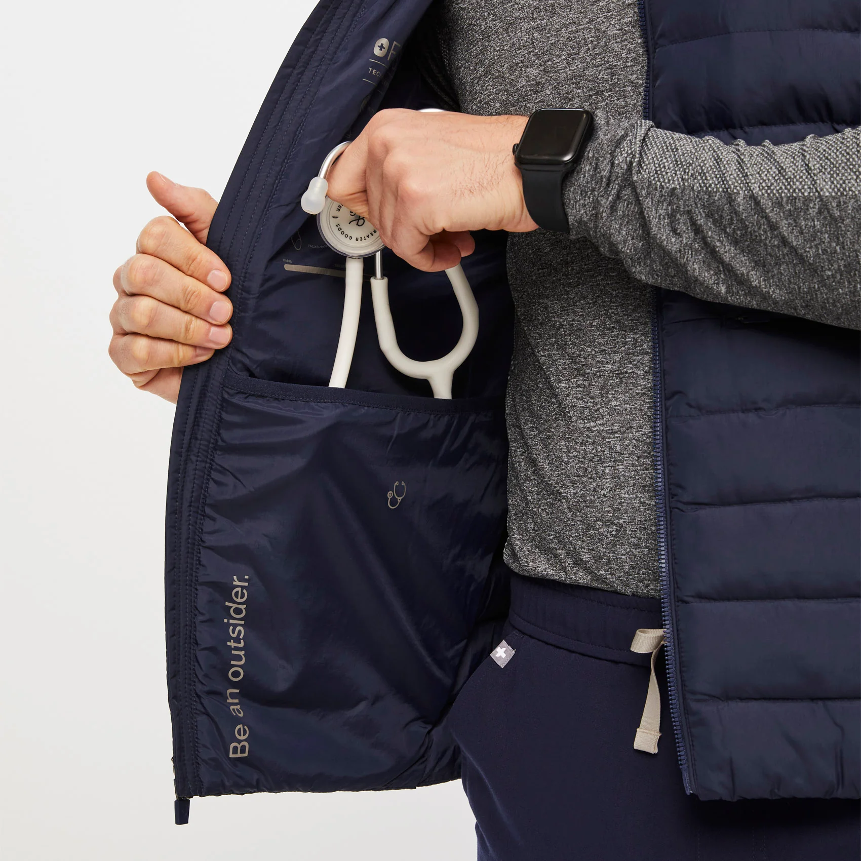 men's Navy On-Shift™ Packable - Puffer Vest - Image 9
