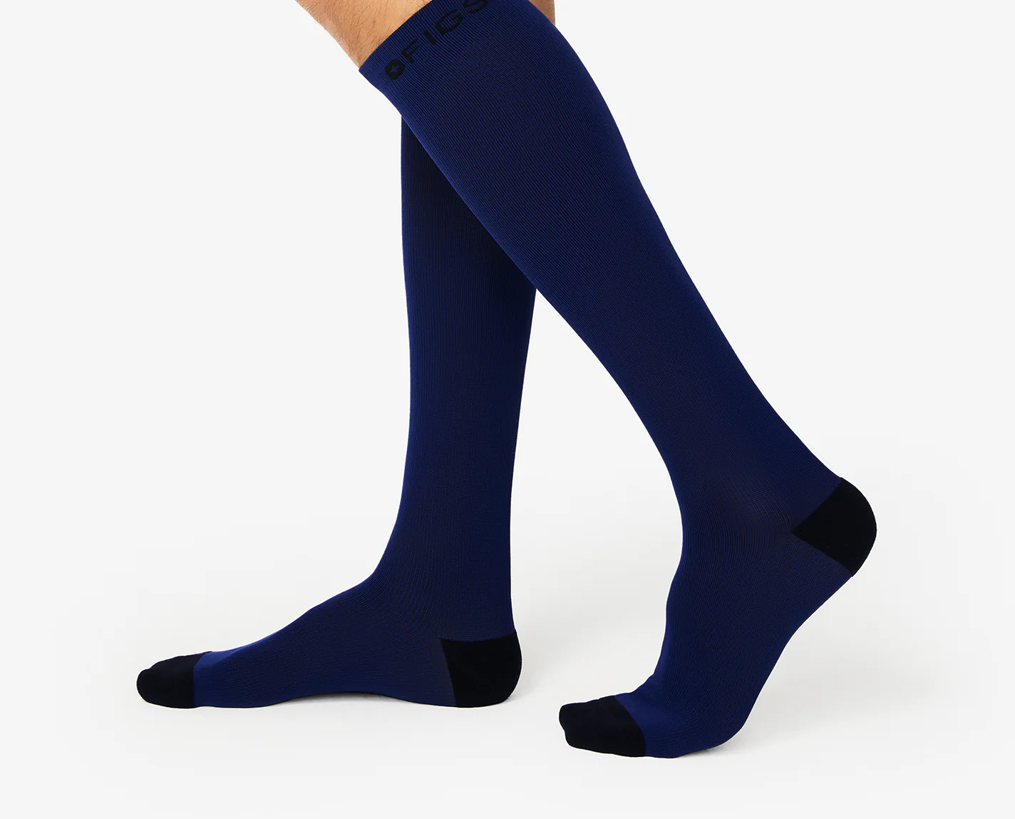 Men's Navy Solid Compression Socks - Image 4