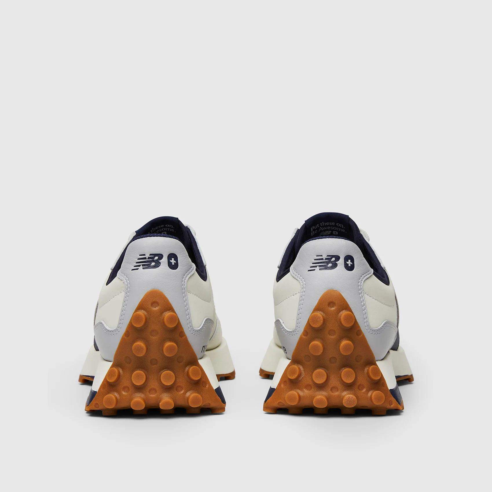 unisex Grey/Navy FIGS | New Balance 327 - Image 4