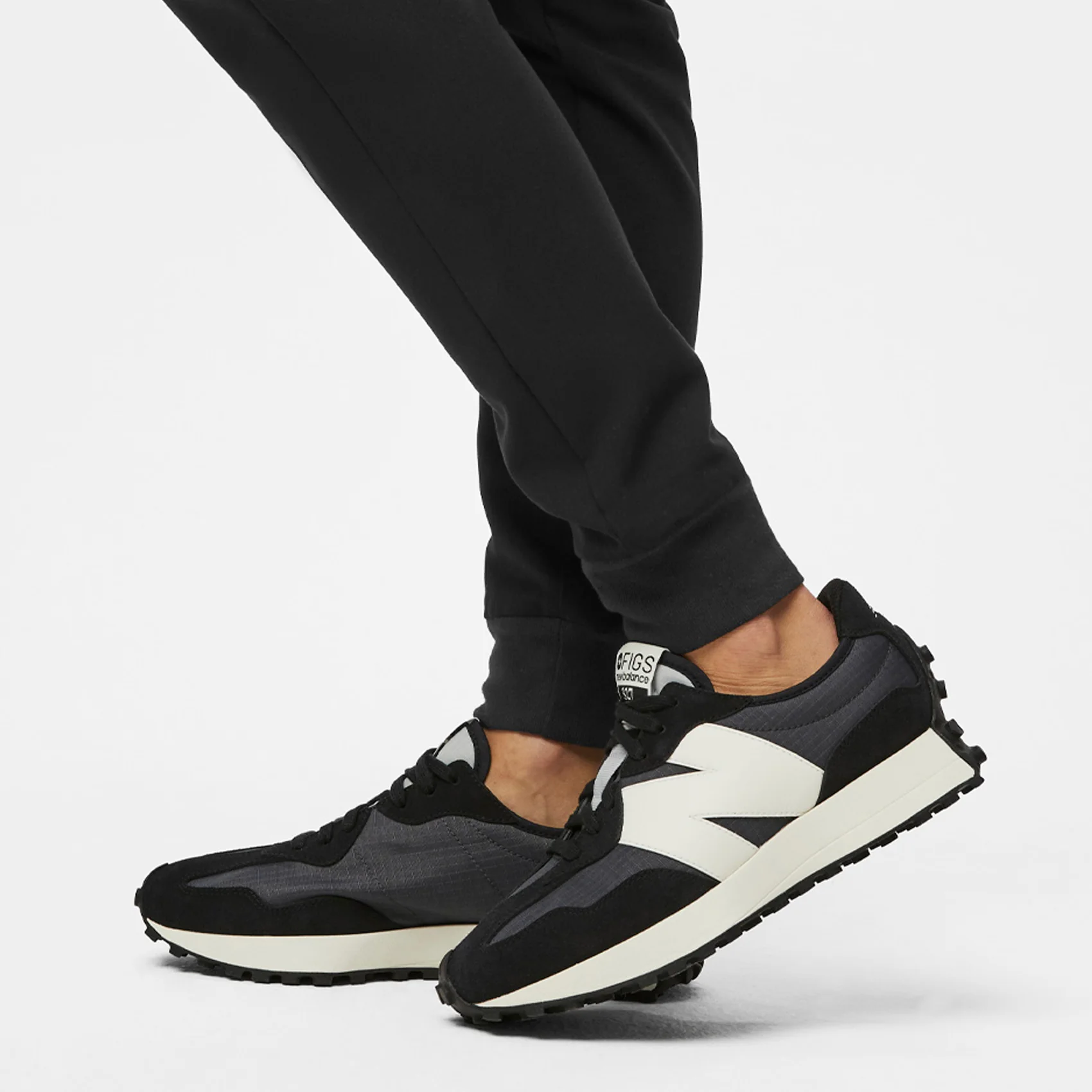 unisex Black FIGS | New Balance 327 - Image 10