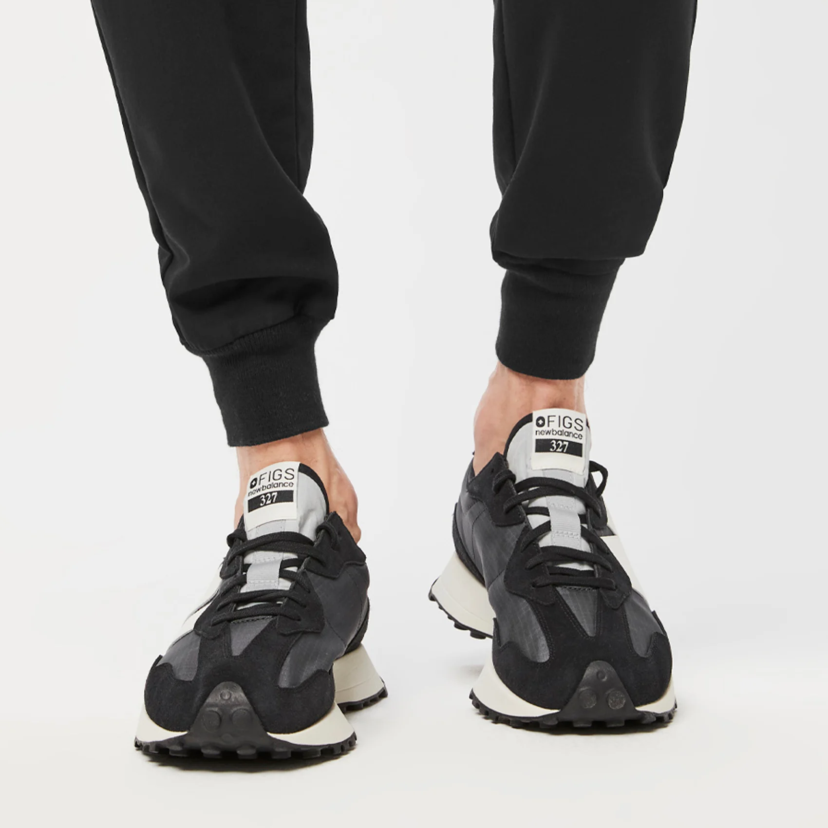 unisex Black FIGS | New Balance 327 - Image 5