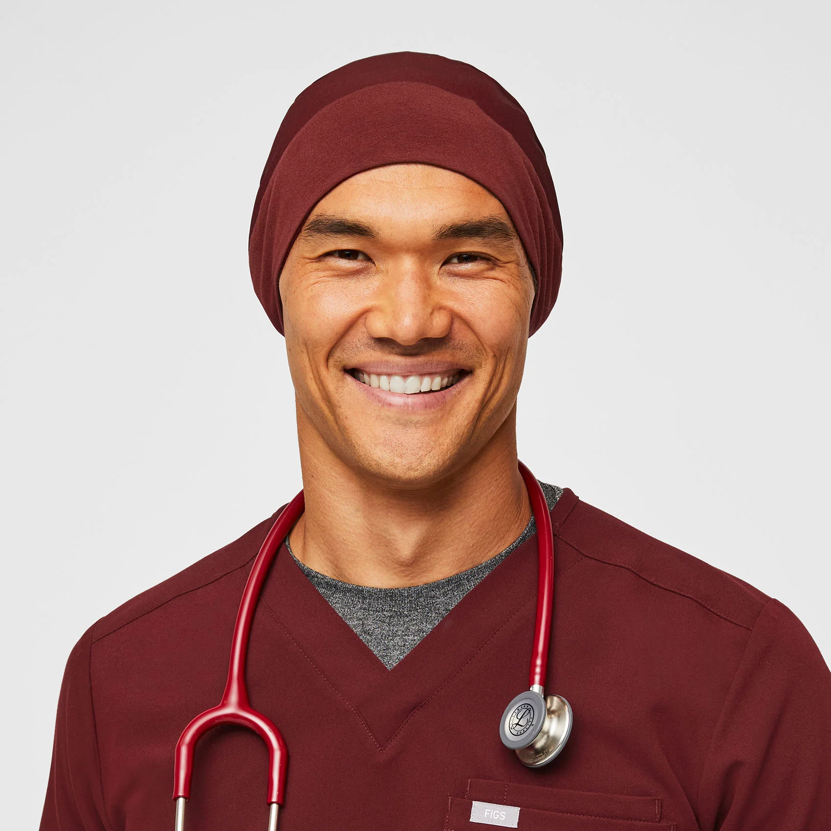 Burgundy Modern - Expandable Scrub Cap - Image 4