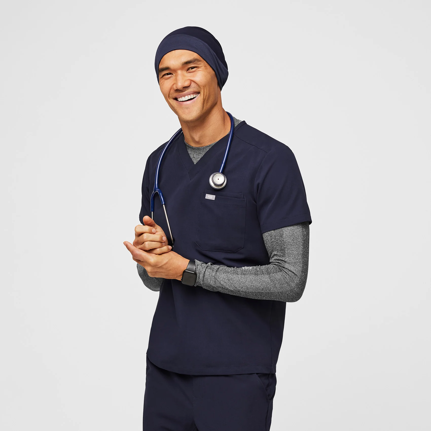 Navy Modern - Expandable Scrub Cap - Image 3