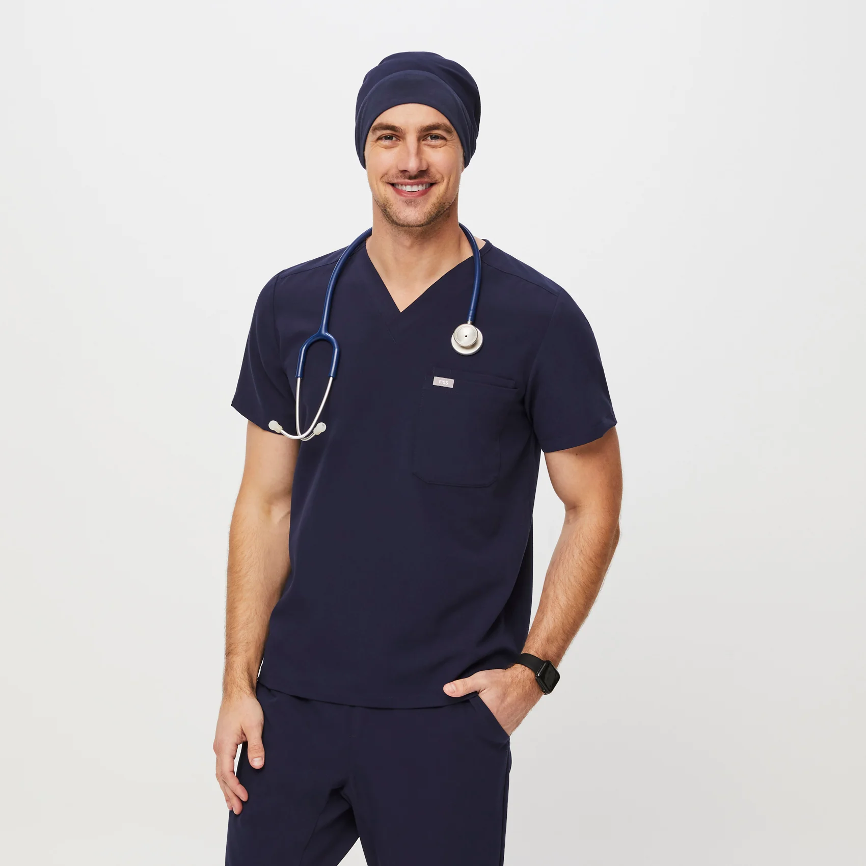 Navy Modern - Expandable Scrub Cap - Image 7