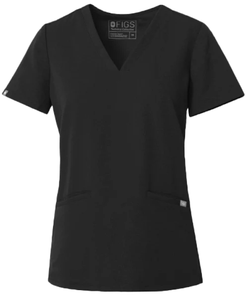 Women's Black Casma™ - Three-Pocket Scrub Top - Image 5