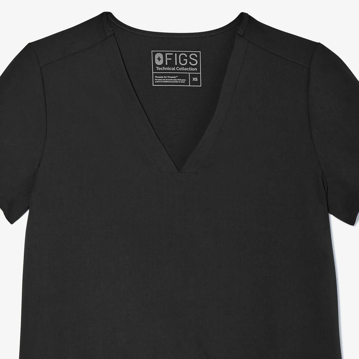 Women's Black Casma™ - Three-Pocket Scrub Top - Image 6