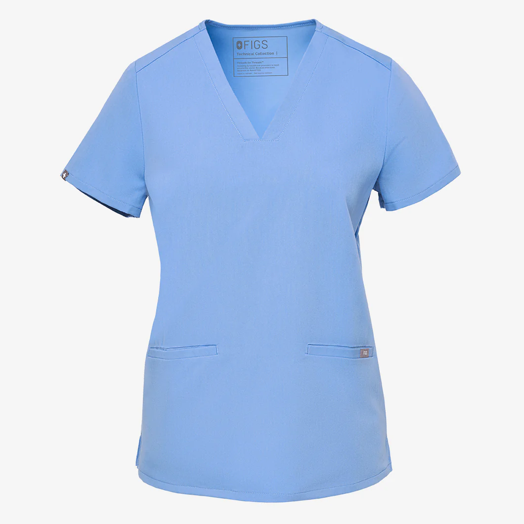 Women's Ceil Blue Casma™ - Three-Pocket Scrub Top - Image 12