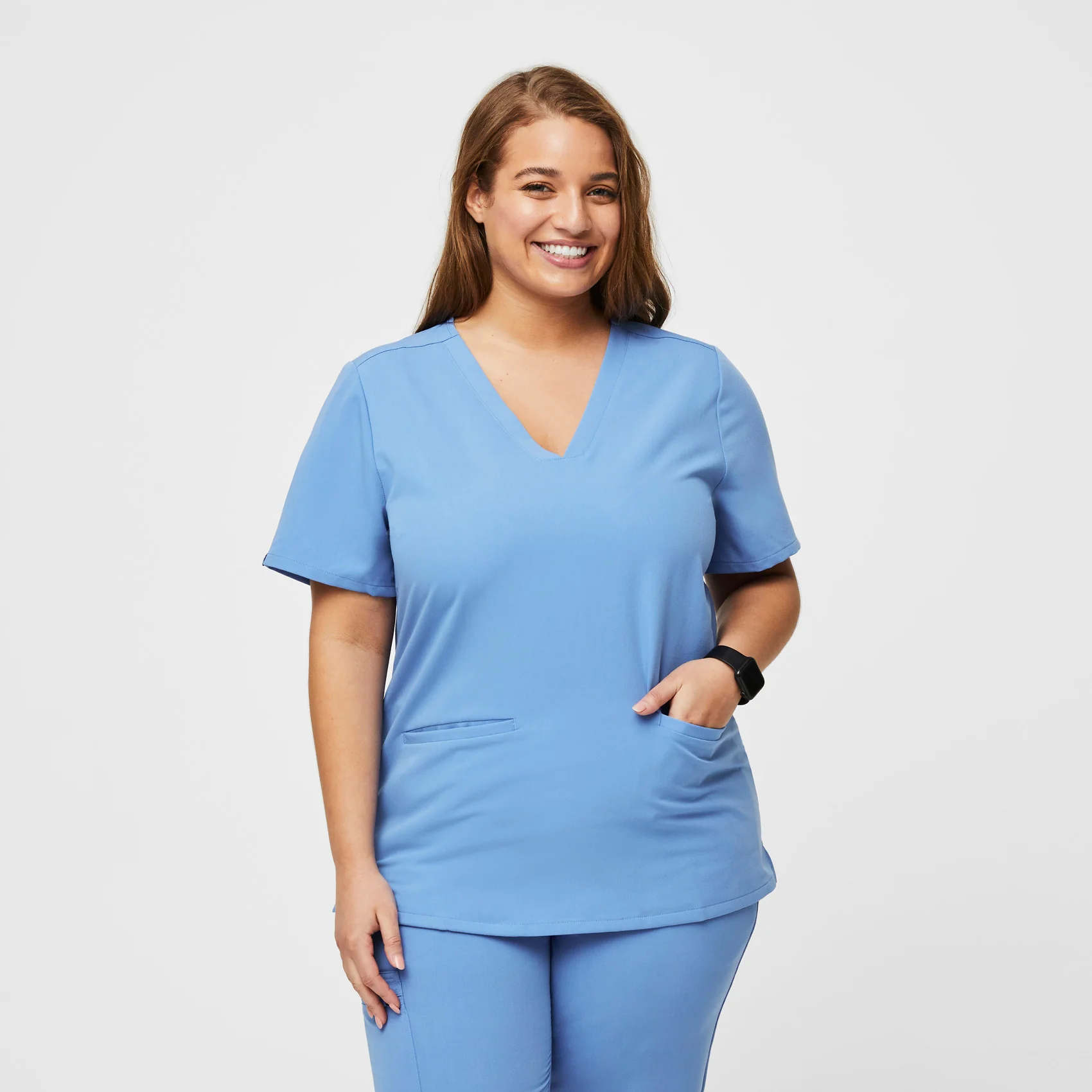 Women's Ceil Blue Casma™ - Three-Pocket Scrub Top - Image 7