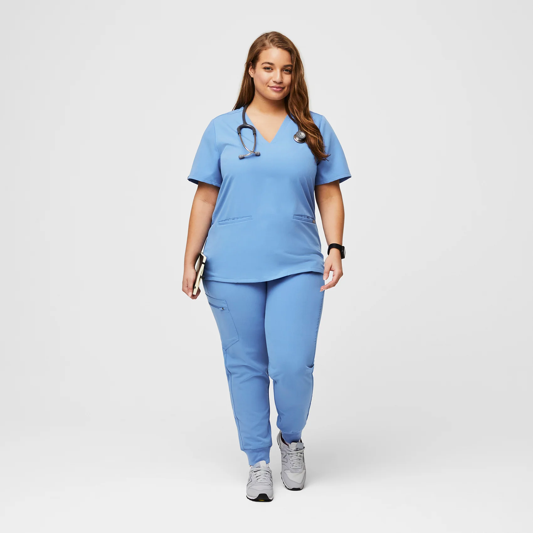Women's Ceil Blue Casma™ - Three-Pocket Scrub Top - Image 8