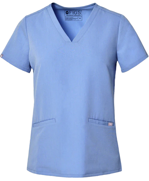 Women's Ceil Blue Casma™ - Three-Pocket Scrub Top - Image 9
