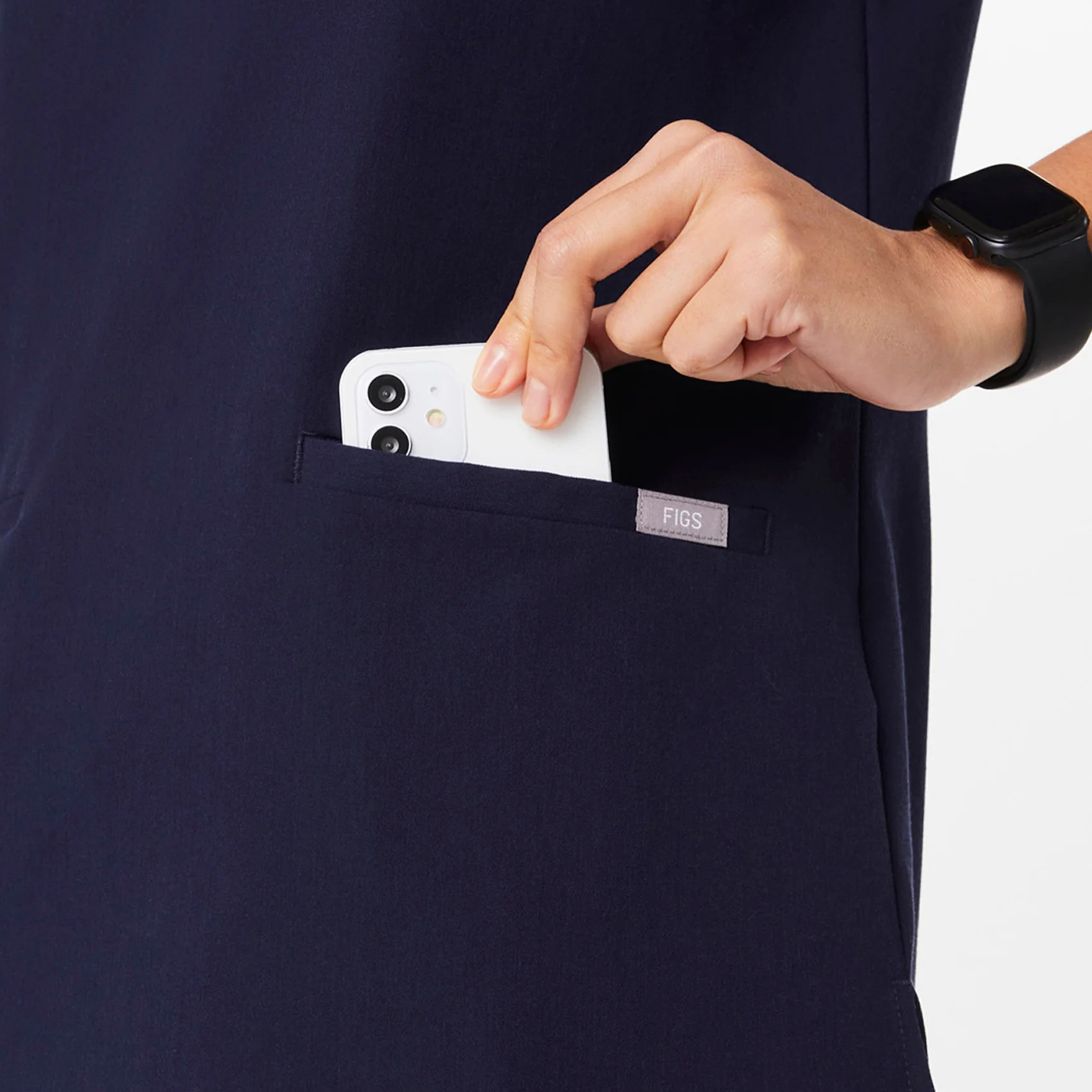 Women's Navy Casma™ - Three-Pocket Scrub Top - Image 5