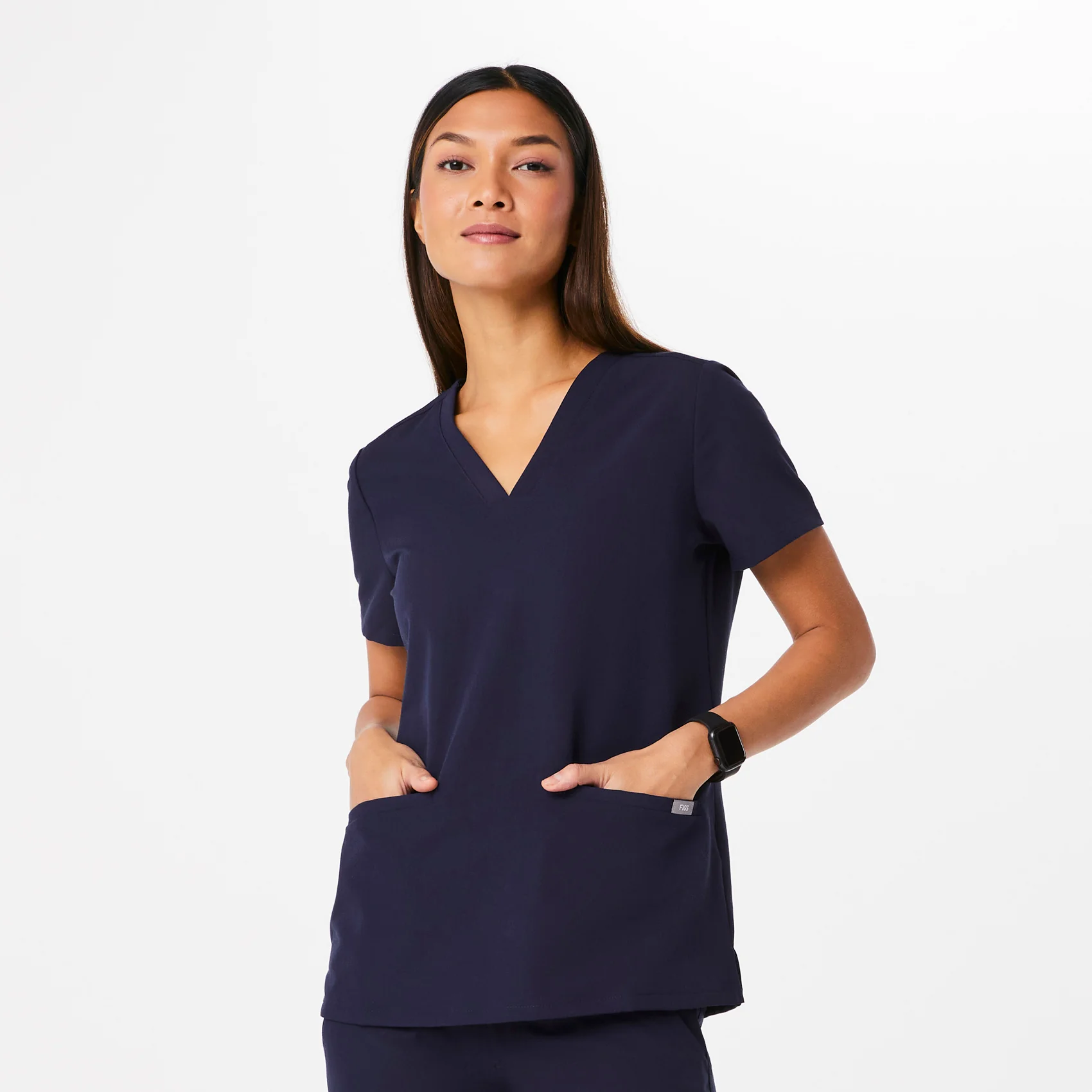 Women's Navy Casma™ - Three-Pocket Scrub Top - Image 6