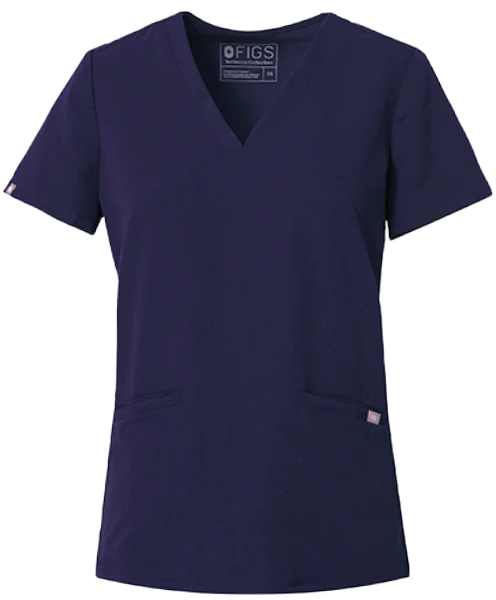 Women's Navy Casma™ - Three-Pocket Scrub Top - Image 8