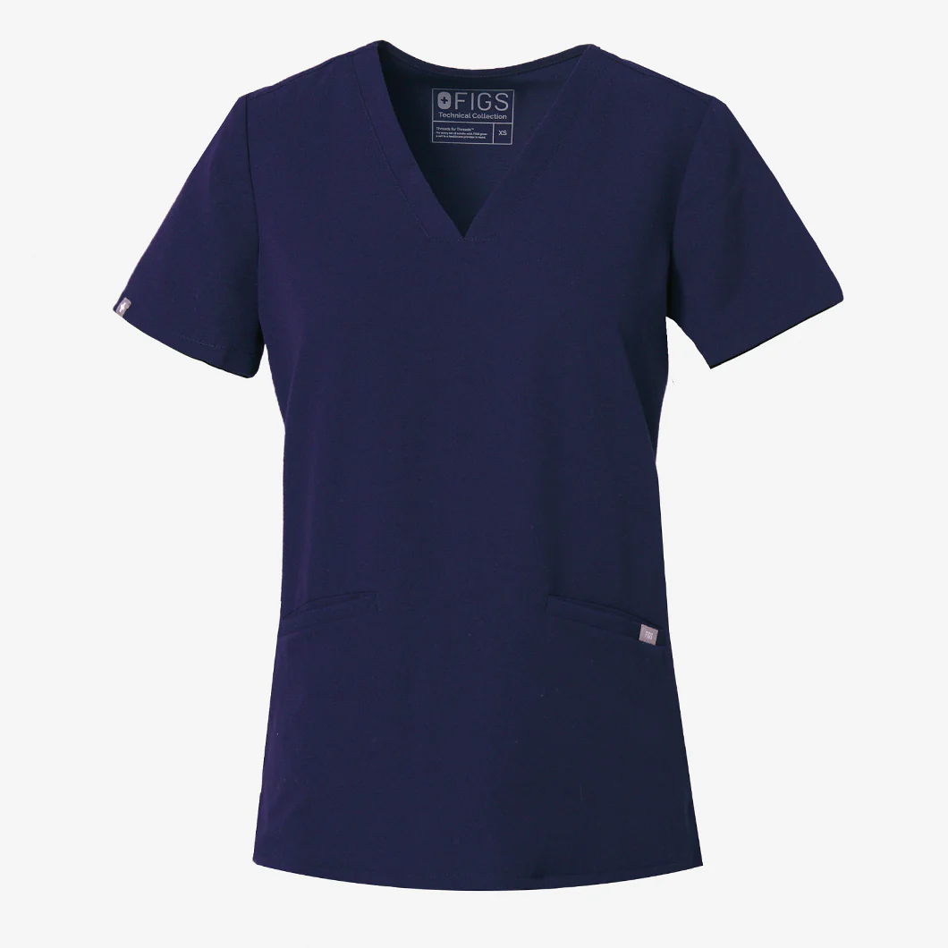 Women's Navy Casma™ - Three-Pocket Scrub Top - Image 9