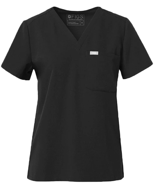 Women's Black Catarina™ - One-Pocket Scrub Top - Image 7