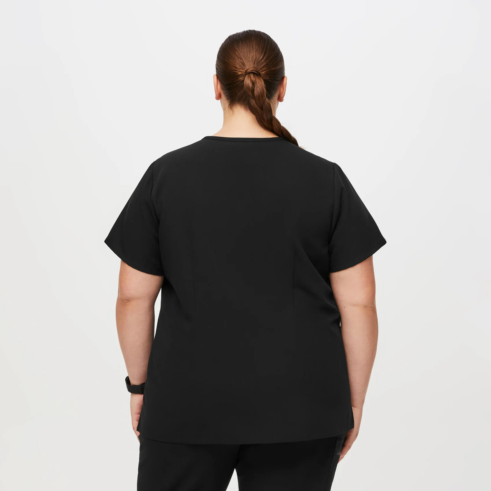 women's Black Catarina™- One-Pocket Scrub Top (3XL - 6XL) - Image 4