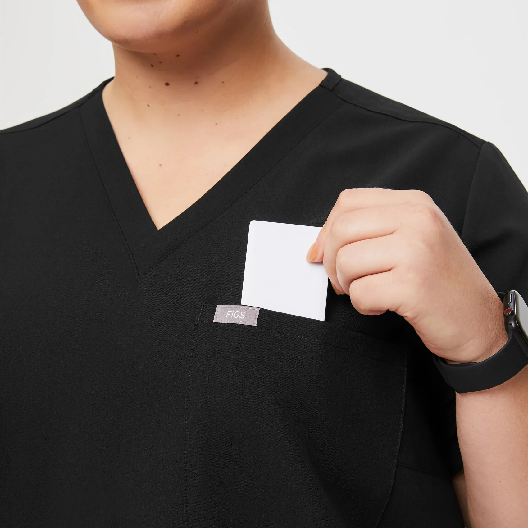 women's Black Catarina™- One-Pocket Scrub Top (3XL - 6XL) - Image 5