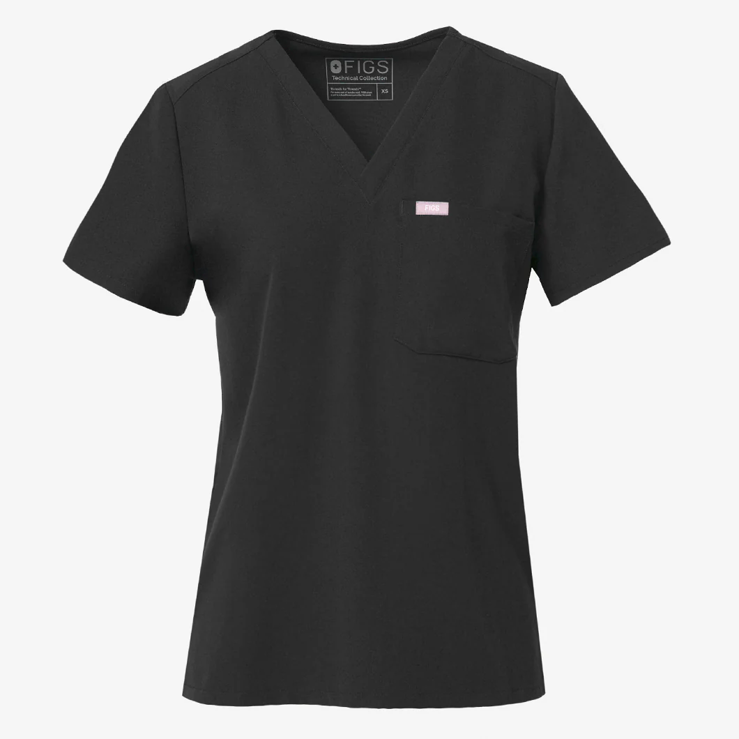 women's Black Catarina™- One-Pocket Scrub Top (3XL - 6XL) - Image 6