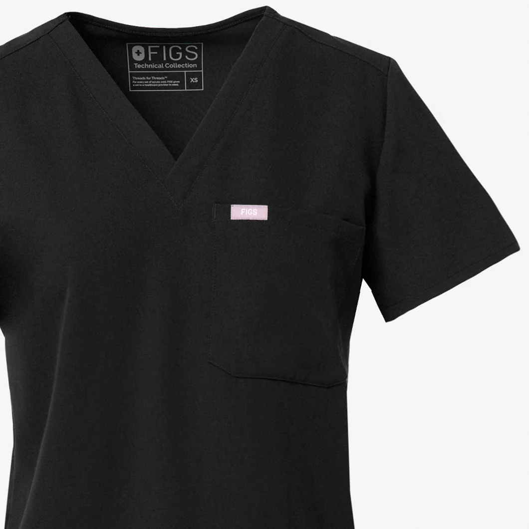 women's Black Catarina™- One-Pocket Scrub Top (3XL - 6XL) - Image 7