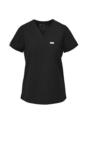 women's Black Petite Catarina™ - One-Pocket Scrub Top - Image 9