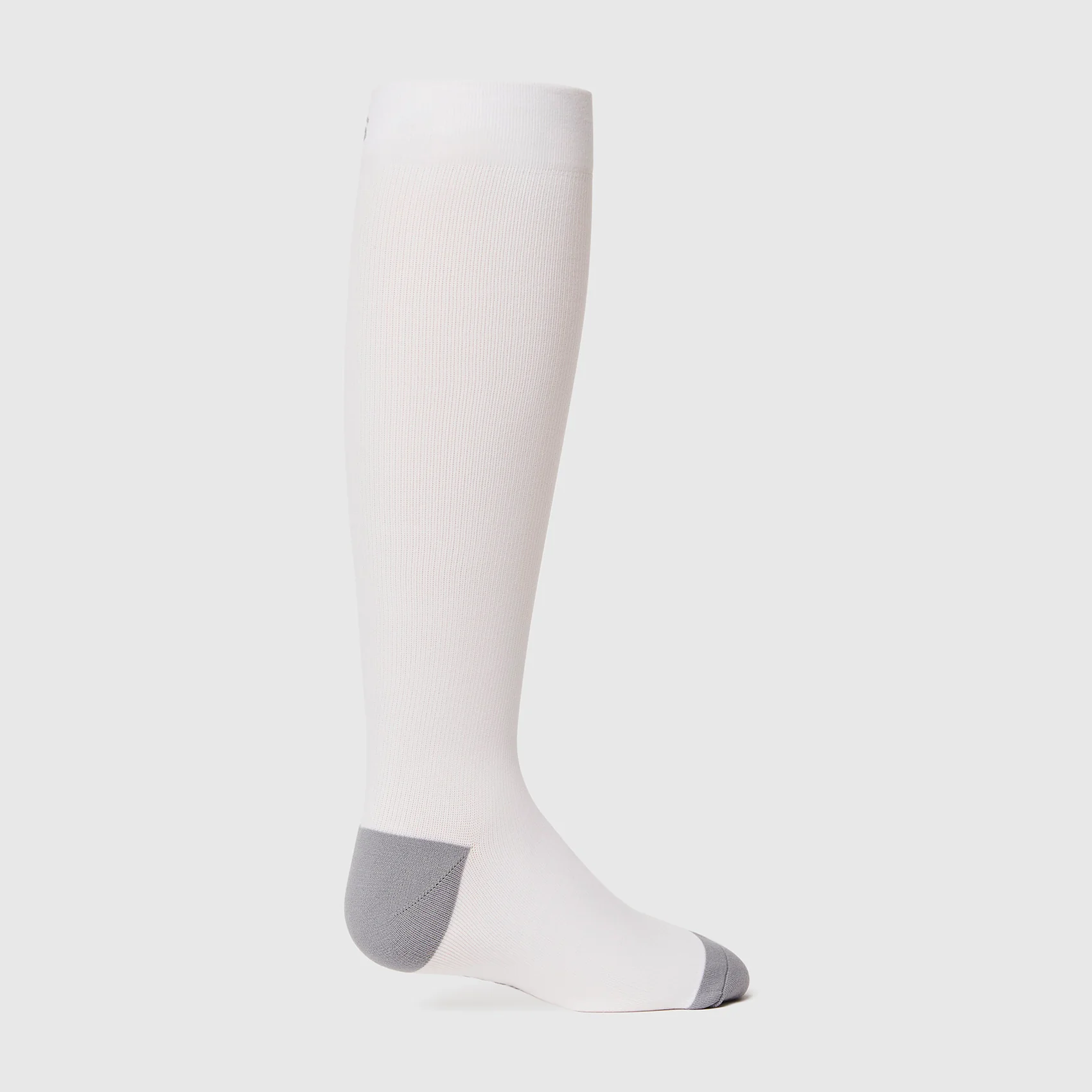 Women's White Solid Compression Socks - Image 3