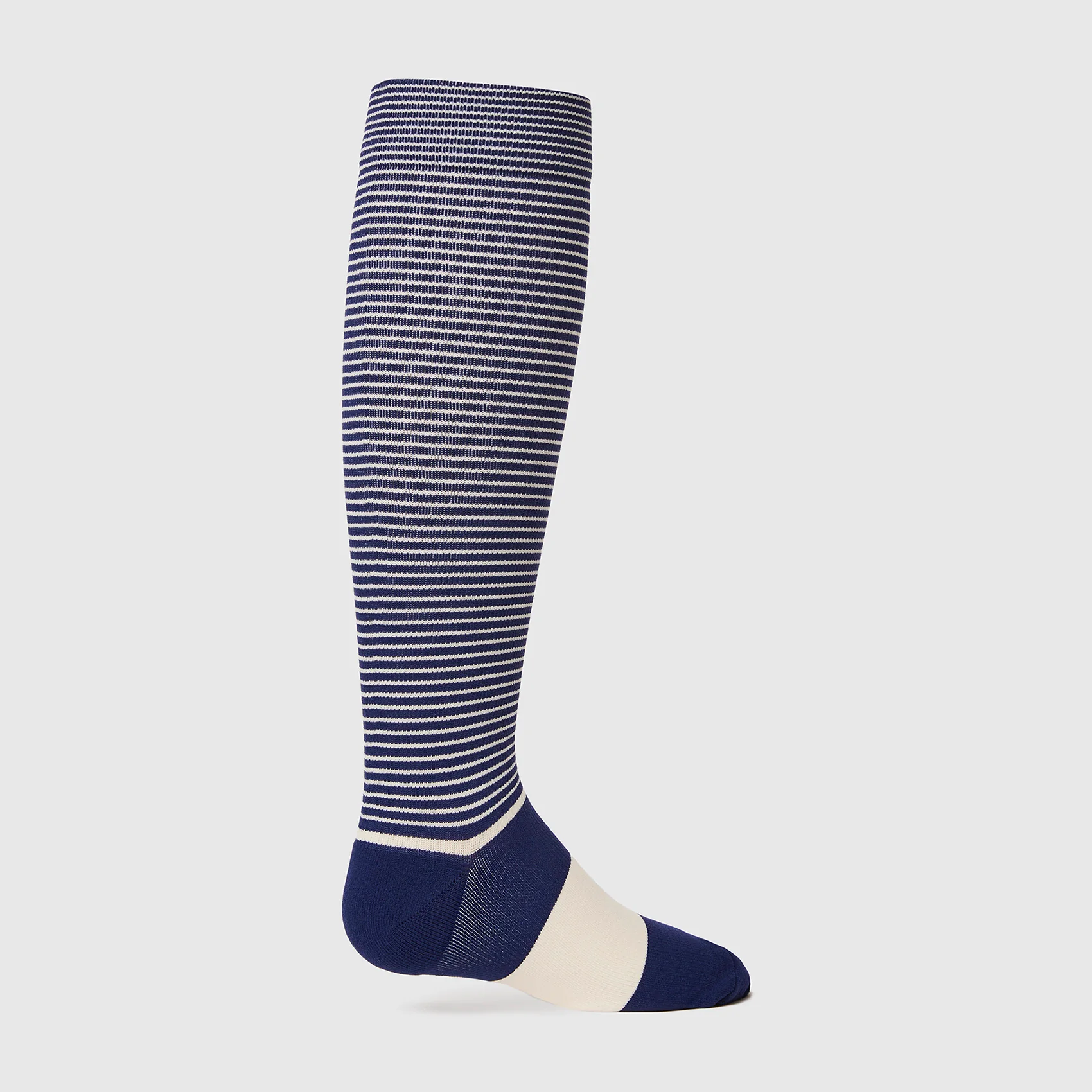 Women's  Navy Double Stripe - Compression Socks - Image 3