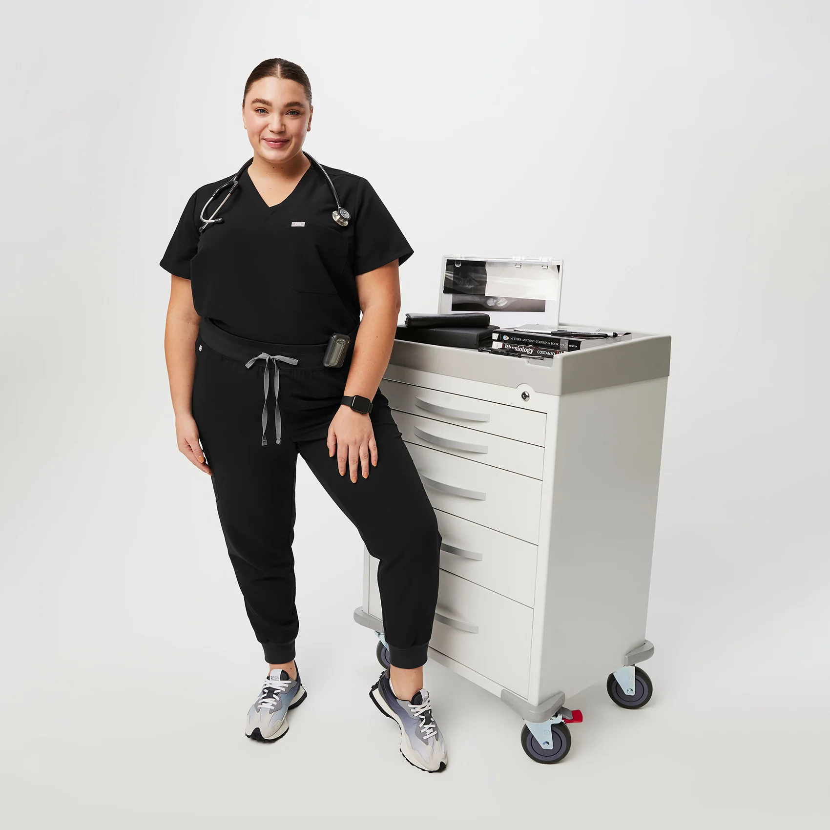 women's Black High Waisted Zamora™ - Jogger Scrub Pants (3XL - 6XL) - Image 6