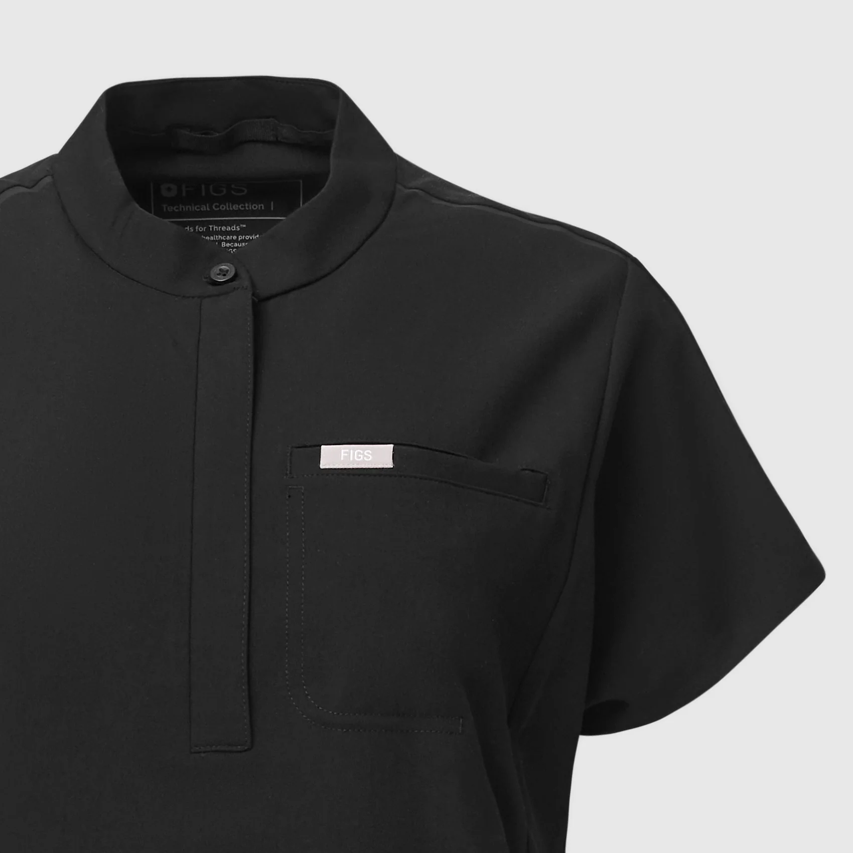 women's Graphite Montex - Mock Neck Scrub Top - Image 9