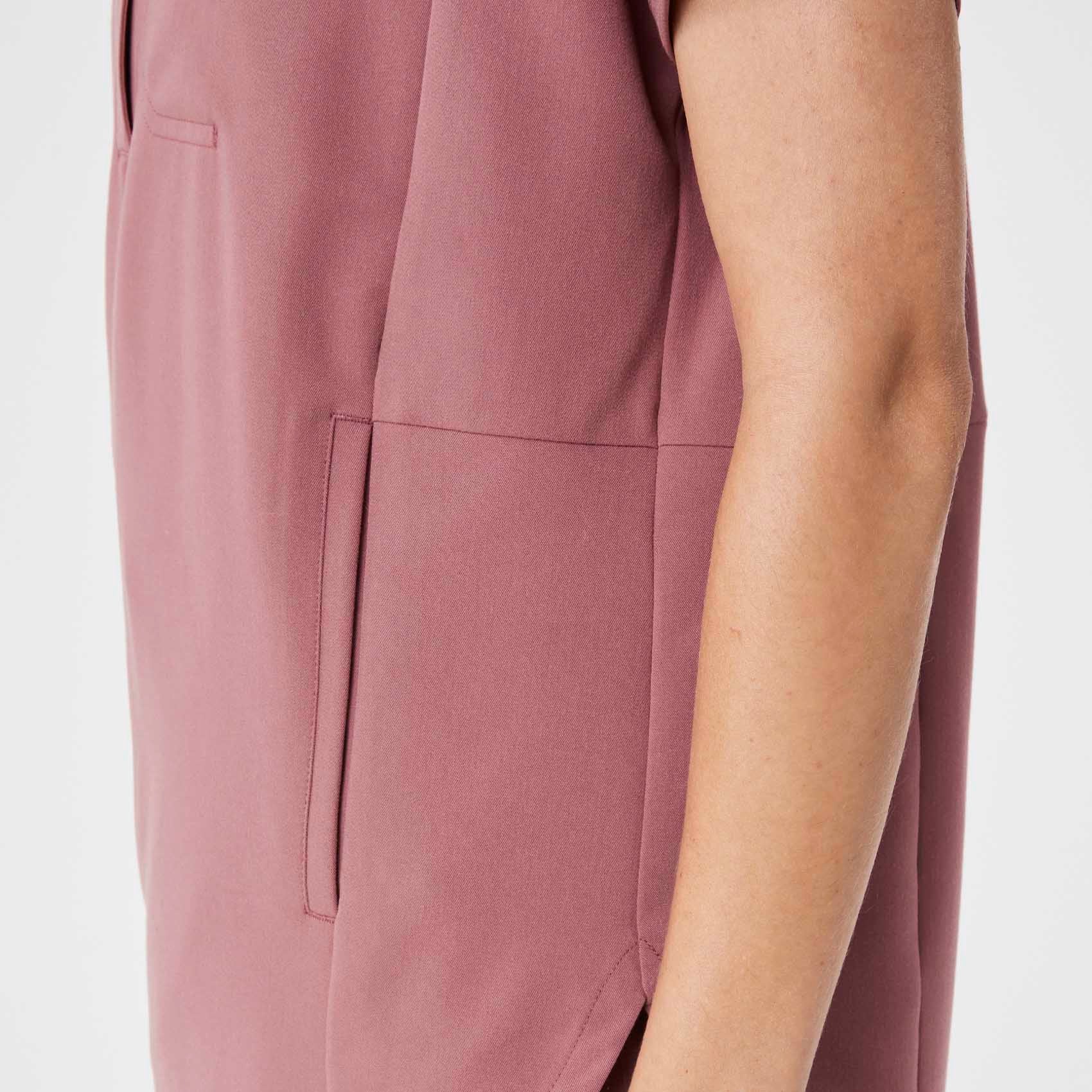 women's Mauve Montex - Mock Neck Scrub Top - Image 6