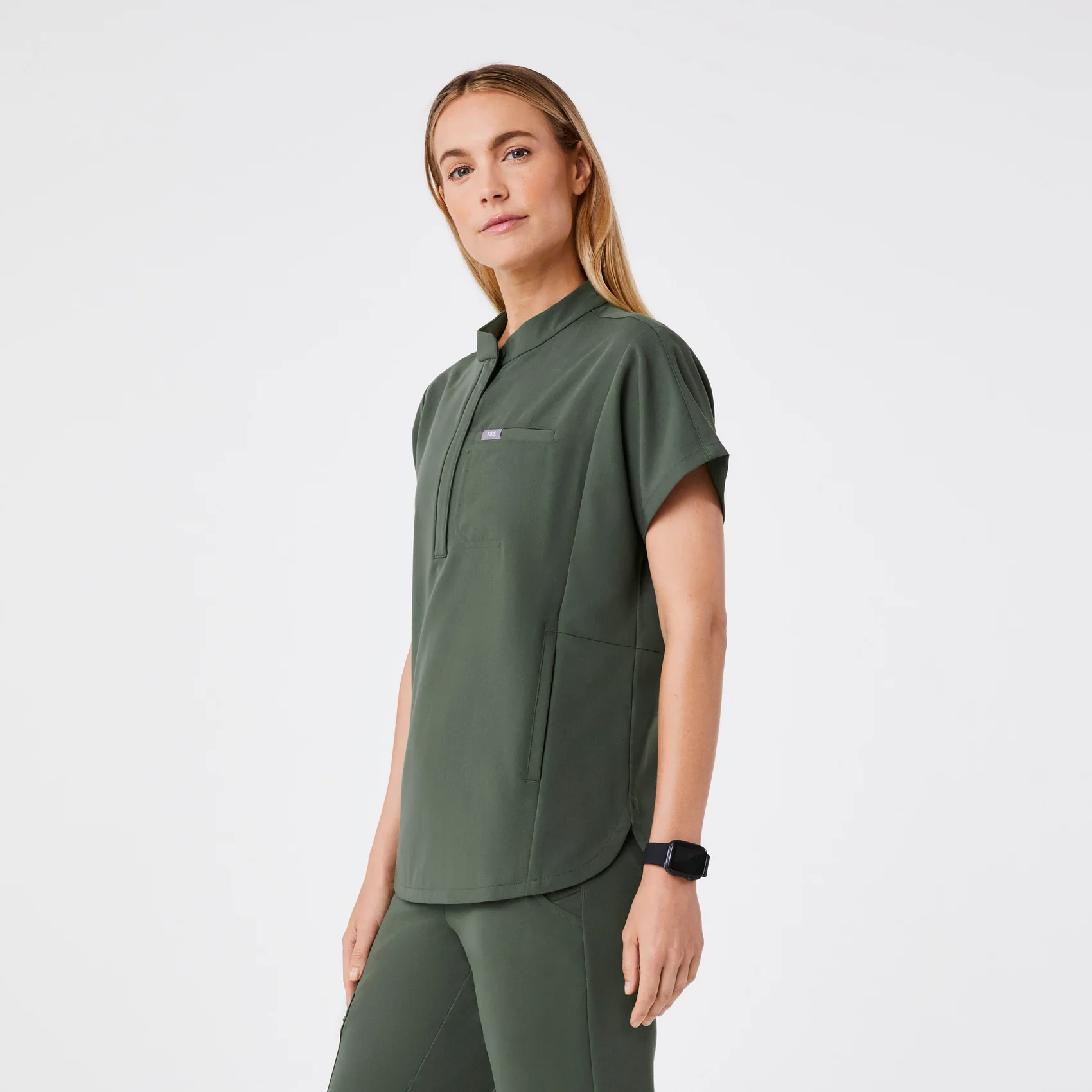 women's Moss Montex - Mock Neck Scrub Top - Image 3