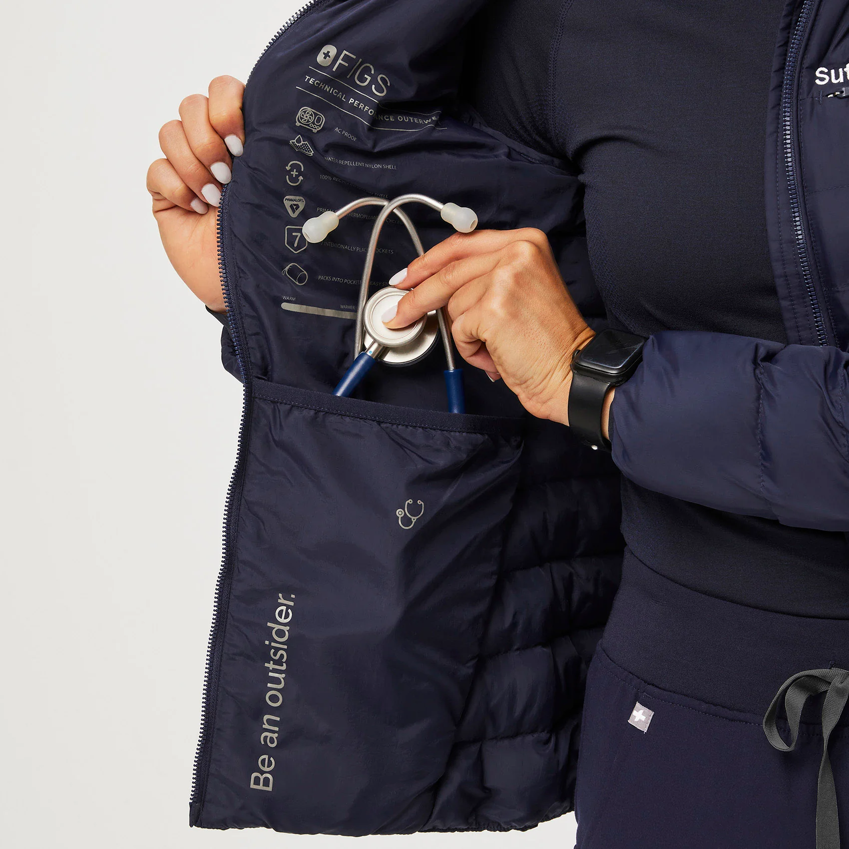 women's Navy On-Shift™ Packable - Puffer Jacket - Image 7