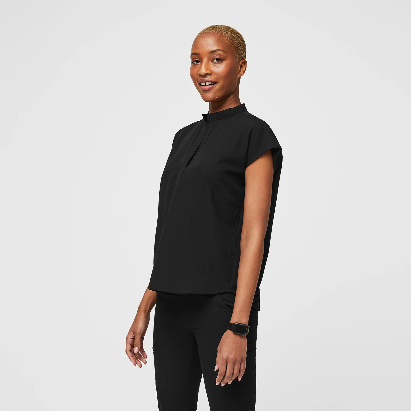 Women's Black Rafaela™ - Oversized Scrub Top - Image 4