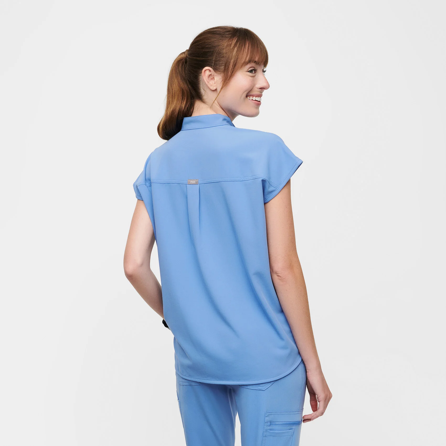 Women's Ceil Blue Rafaela™ - Oversized Scrub Top - Image 4