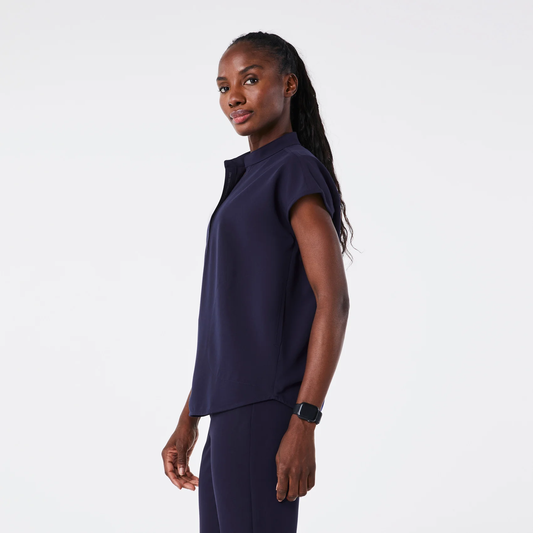 Women's Navy Rafaela™ - Oversized Scrub Top - Image 3