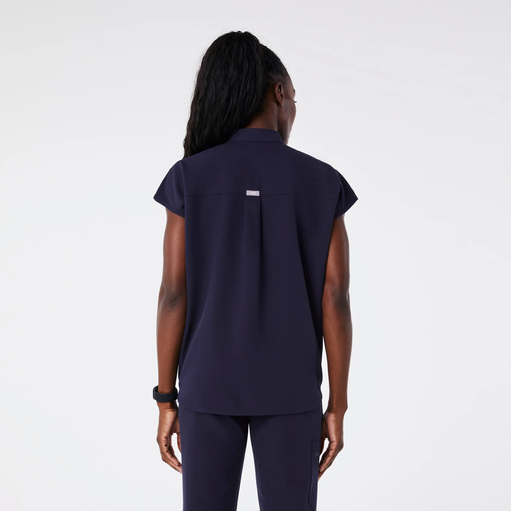 Women's Navy Rafaela™ - Oversized Scrub Top - Image 4