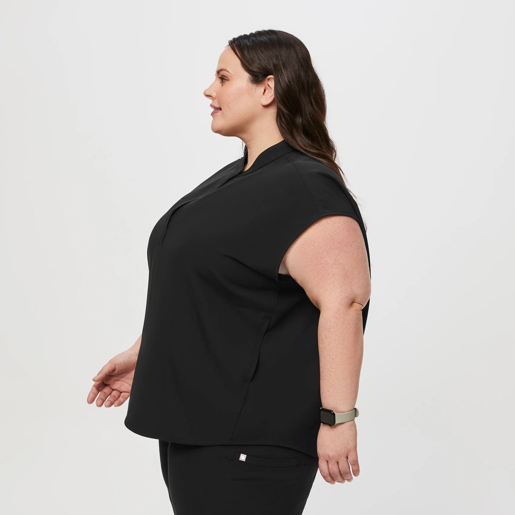 women's Black Rafaela™ - Oversized  Scrub Top (3XL - 6XL) - Image 3