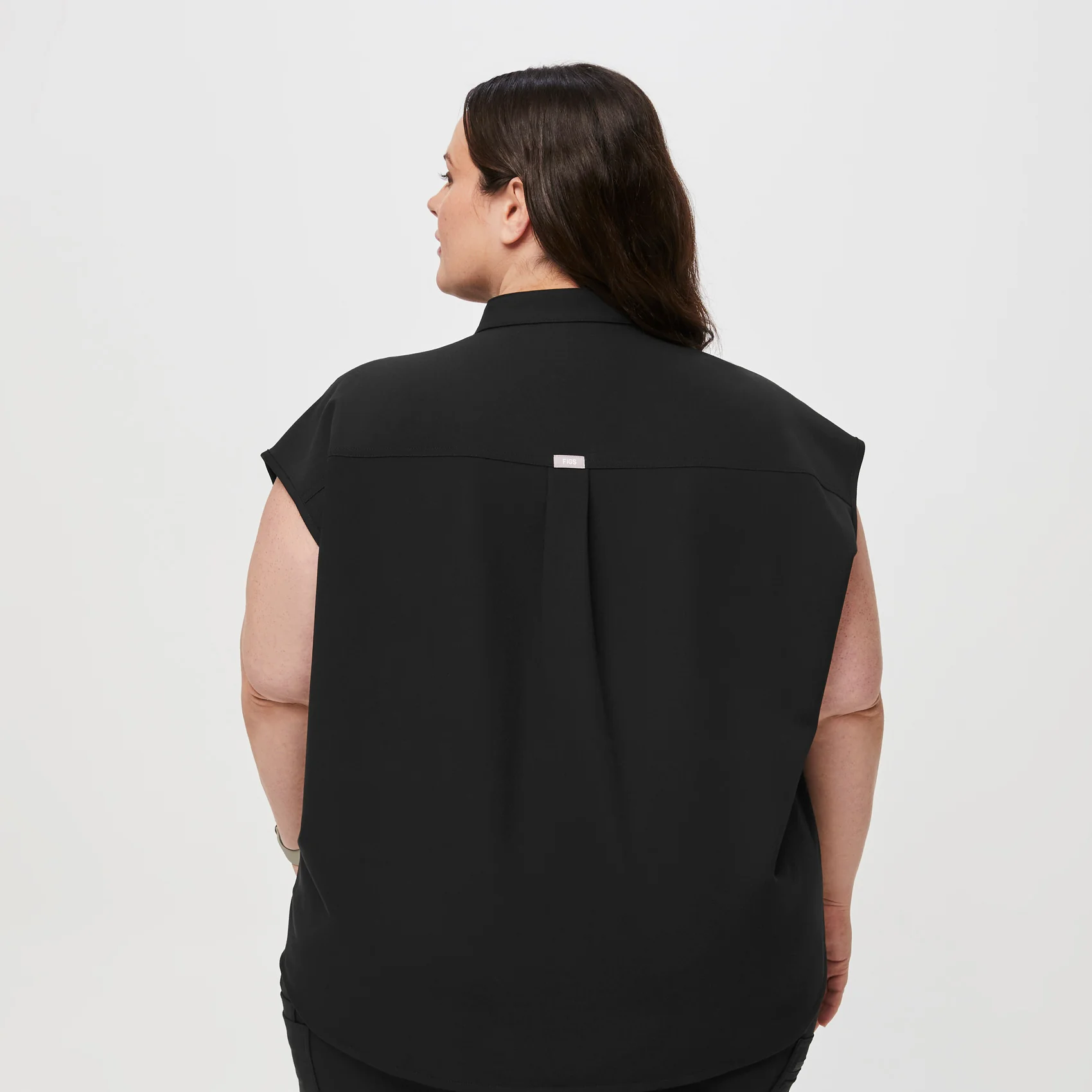 women's Black Rafaela™ - Oversized  Scrub Top (3XL - 6XL) - Image 4