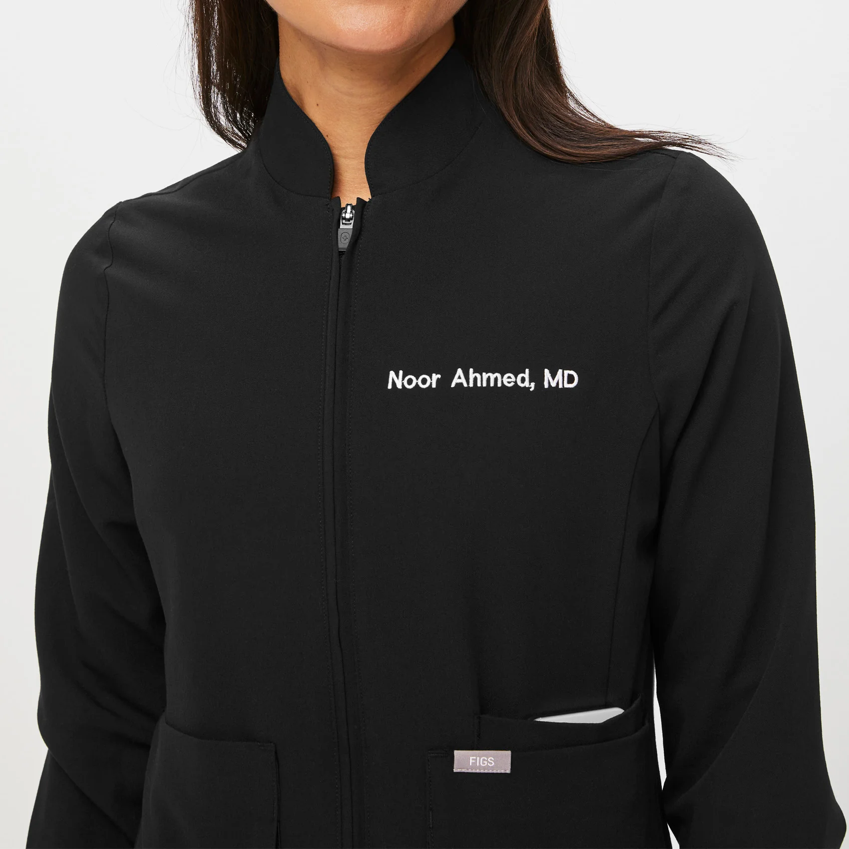 Women's Black Sebina - Scrub Jacket - Image 5