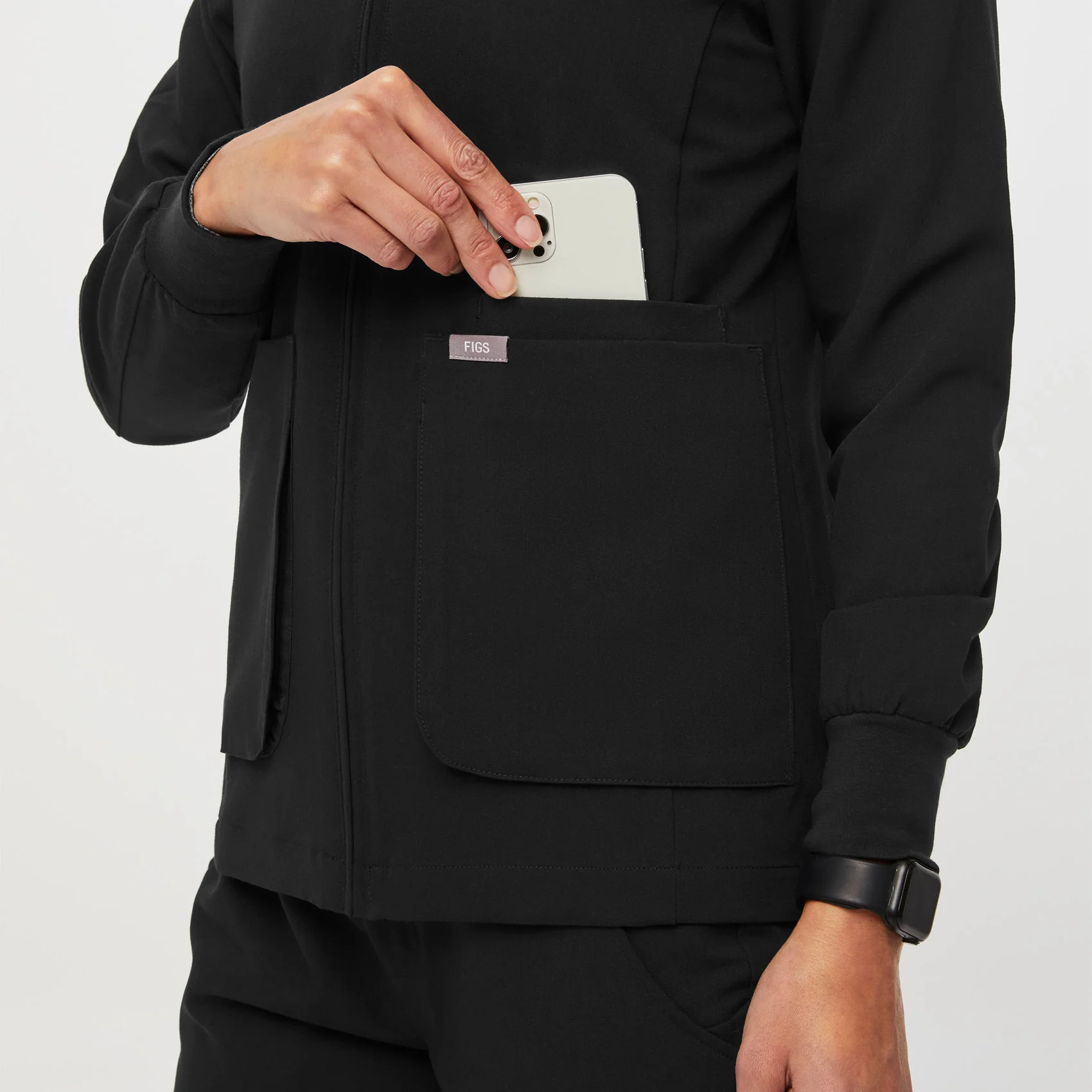 Women's Black Sebina - Scrub Jacket - Image 6