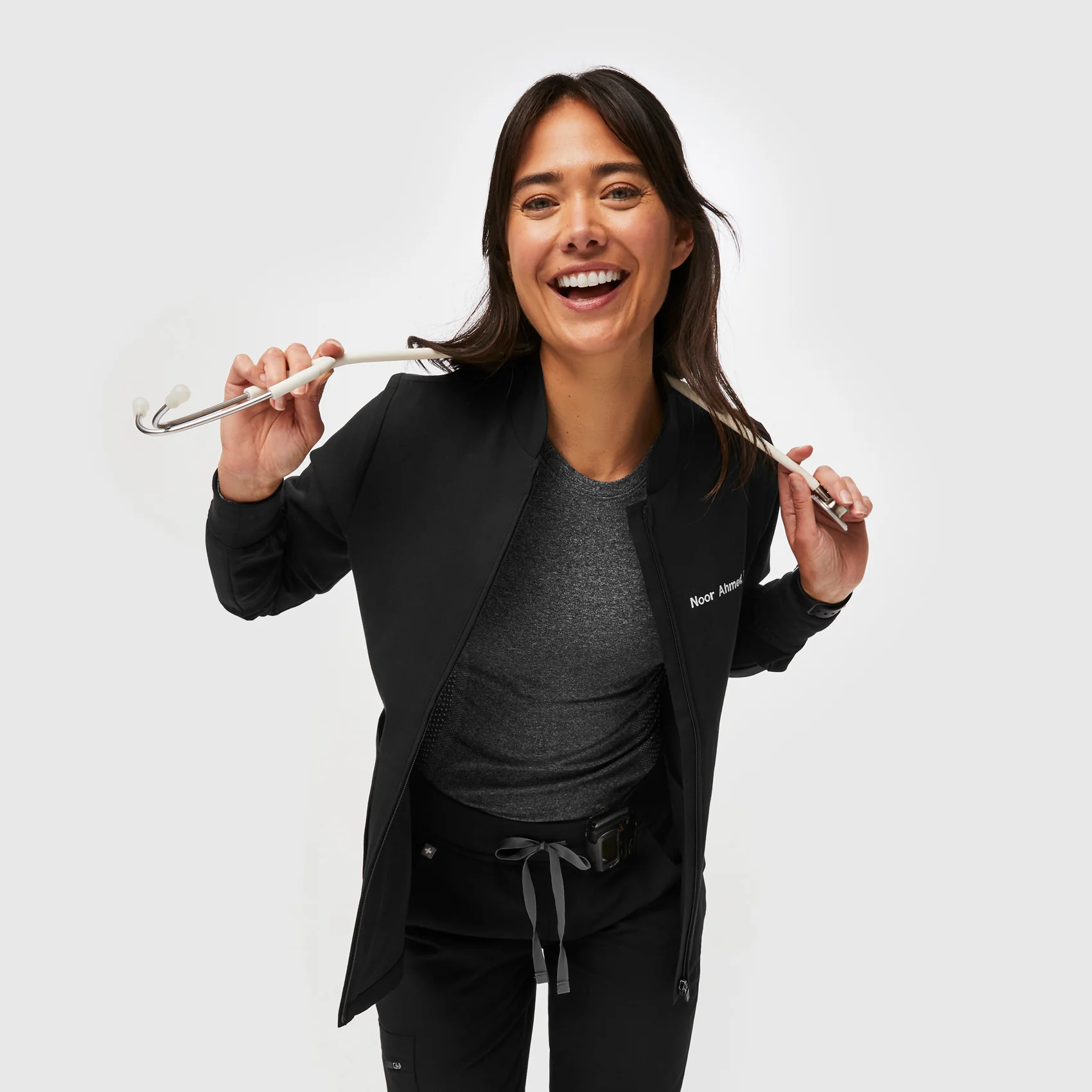 Women's Black Sebina - Scrub Jacket - Image 8