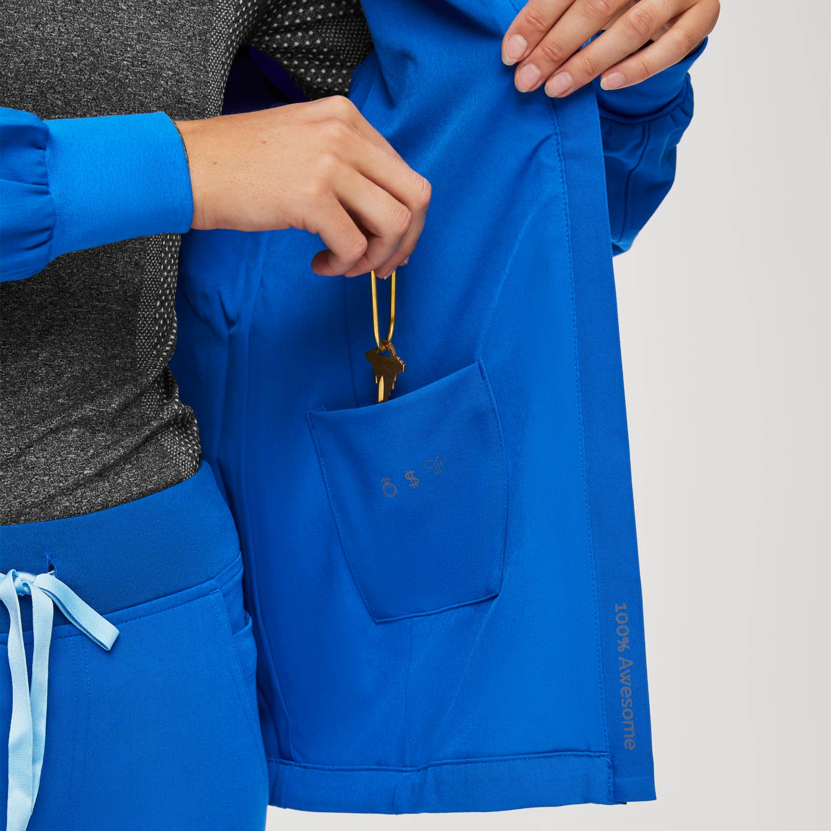 Women's Royal Blue Sebina - Scrub Jacket - Image 5